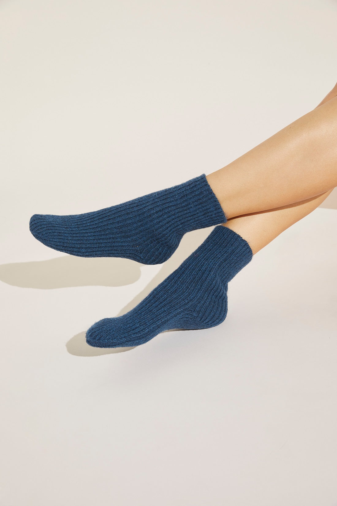 Cozy Ribbed Sock - Indigo Blue